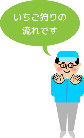 いちご狩りの流れ